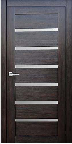 Двері міжкімнатні FDC (QD) модель RE44 800х2000 скло сатин,горіх макадамія