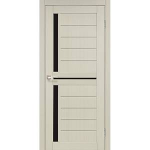 Дверное полотно Korfad Scalea SC-04 дуб беленый 0,80х2 стекло черное