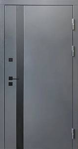 Двері вхідні Форт Нокс Крафт Матовый сірий 7024 +склопакет/Антрацит