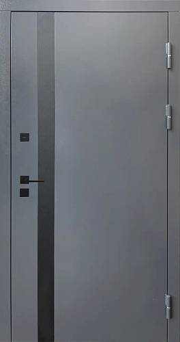 Двері вхідні Форт Нокс Крафт Матовый сірий 7024 +склопакет/Антрацит