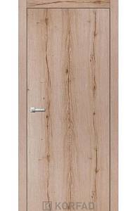 Двери Korfad Wood Plato WP-01 800x2000 Дуб Тобакко/Дуб Нордик (Витрина)