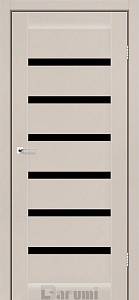 Дверь межкомнатная Darumi Vela Дымчатый краст (800*2000) стекло черное