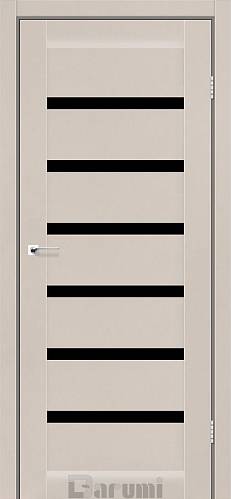 Дверь межкомнатная Darumi Vela Дымчатый краст (800*2000) стекло черное