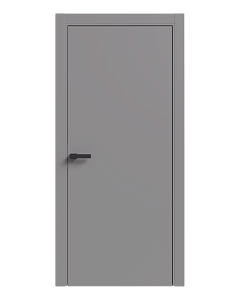 Дверь Терминус LIGHT ПК-01 (800*2000мм) Сірий мат ПП  глуха, чорний торець