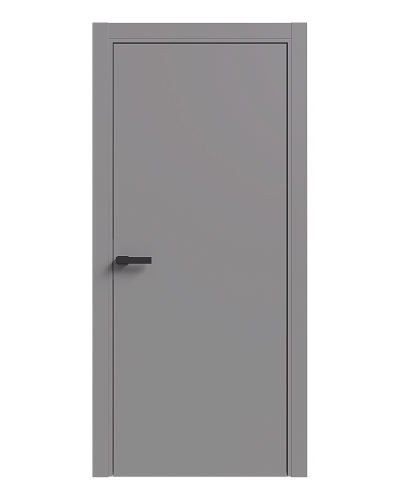 Дверь Терминус LIGHT ПК-01 (800*2000мм) Сірий мат ПП  глуха, чорний торець