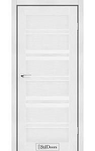 Дверне полотно SLOVENIA StilDoors Белoe дерево (800*2000) ПВХ, стекло сатин