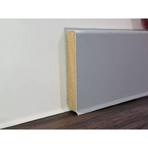 Плінтус Cubu flex 80-1246 (80*13*2500) платіна срібна 2,5 м