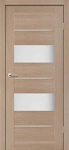 Дверь межкомнатная Leador Canneli дуб мокко (800*2000) sincrolam, стекло сатин белый