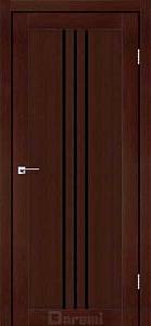 Дверь межкомнатная Darumi Christi Венге панга (800*2000) стекло черное