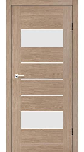 Дверь межкомнатная Leador Arona дуб мокко (800*2000) sincrolam, стекло сатин белый