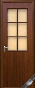 Н.С.-70 Дверное полотно Стандарт орех (700*2000) финиш бумага, рамка+стекло сатин
