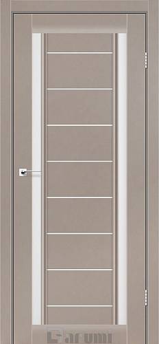 Дверь межкомнатная Darumi Madrid Серый краст (800*2000) стекло сатин белый