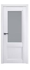 Дверь Терминус Неоклассик402 ПП білий матовий  (800*2000) напівскло сатин (скл Дн)