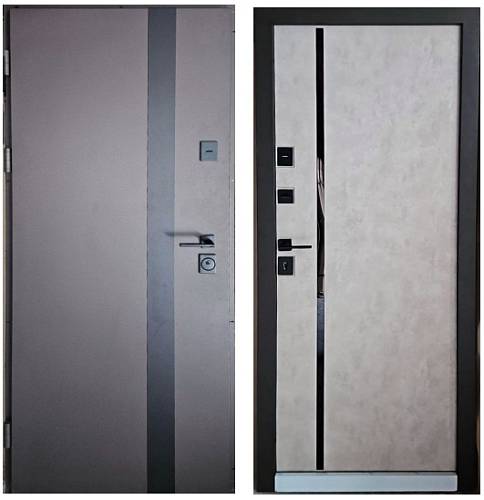 Двері вхідні Artiz Тип 11 Бетон Бежевий 950* 2050 ліві Метал/МДФ