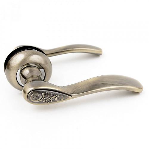 Ручка Trion на круглой розете  Lucido-17  ЦАМ AB/CP бронза/хром