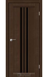 Дверь межкомнатная Darumi Christi дуб честнат (800*2000) стекло черное