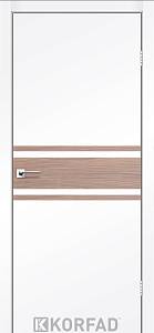 Двери Korfad GLP-11,кромка в цвет полотна,Super Pet аляска,CPL орех 800*2000