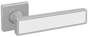 Дверна ручка DND Sochic L 02 ZCSBI матовий хром/біла вставка
