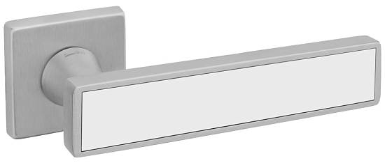 Дверна ручка DND Sochic L 02 ZCSBI матовий хром/біла вставка