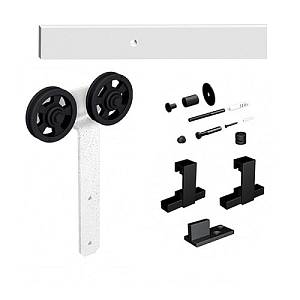 Комплект фурнітури для розсувних дверейLOKI (перф.ролик)на1 двері до120 кг, ROC Design, белый матовый