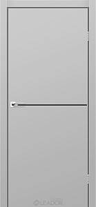 Дверне полотно Leador Express   SIMPLI - LOFT SL-02, 900 х 2000, Світло-сірий Cупермат , Алюміній чорний