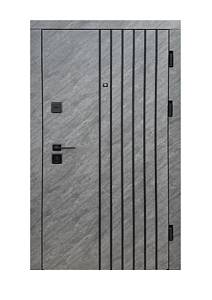 Двері вхідні Форт Нокс Троя Зріз каменю +3D/Шифер сірий 950х2030  права квартира