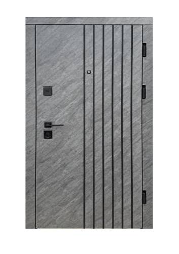 Двері вхідні Форт Нокс Троя Зріз каменю +3D/Шифер сірий 950х2030  права квартира