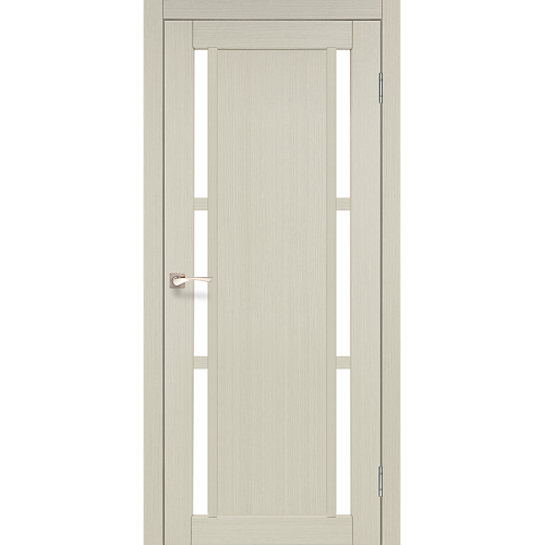 Двері Korfad Deluxe Valentino VL-04 дуб вибілений 0,80х2 скло сатин