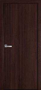Дверне полотно Новий стиль Стандарт каштан (400*2000) ПВХ De Luxe, глухая termopack UM