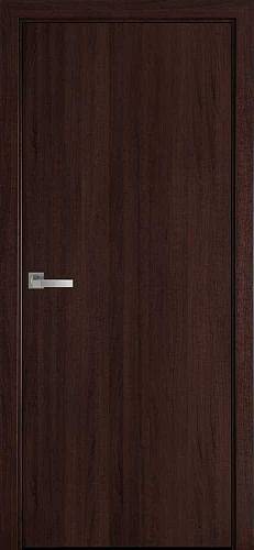 Дверне полотно Новий стиль Стандарт каштан (400*2000) ПВХ De Luxe, глухая termopack UM