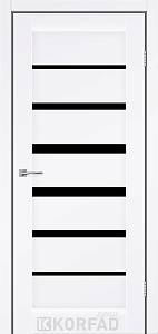 Дверне полотно PESTO  Korfad Express  білий кристал експрес/бетон графіт скло чорне 800*2000