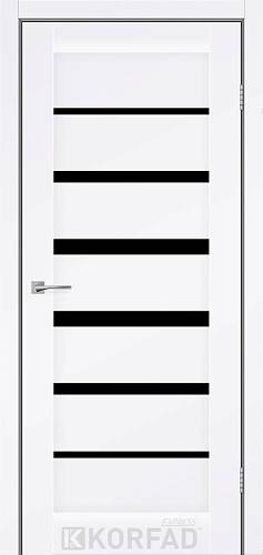 Дверне полотно PESTO  Korfad Express  білий кристал експрес/бетон графіт скло чорне 800*2000