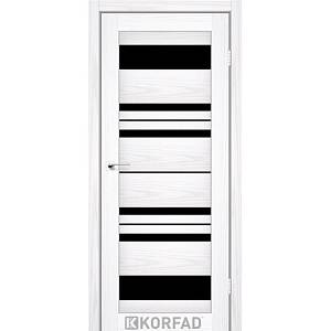 Двери Korfad Florence FL-04 РР белая мадрина 800*2000 стекло черное
