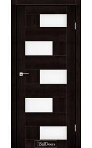 Дверне полотно NEPAL StilDoors Венге премиум (800*2000) ПВХ, стекло сатин