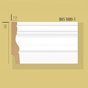 Плинтус Decolux BAS 1000 белый 96*19*2400мм (16шт/уп)