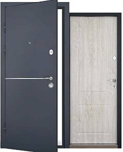 Двері вхідні уличн Abwer (Defender) Solid(76/86) 860х2050права ( RAL 7021/Антрацит)