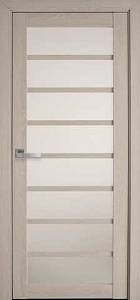 Дверне полотно Новий стиль Виола дуб молочный (800*2000) ПВХ Ультра стекло сатин