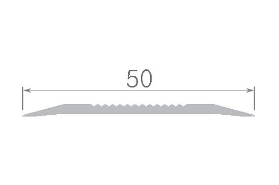 О-500-10 Поріг Оміс (50мм) стикувальний рифлений дуб рустикальний (1800мм)