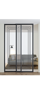 Двері  Dooris Glass Sliding DGS 7 розсувні перегородки скло (подвійні)