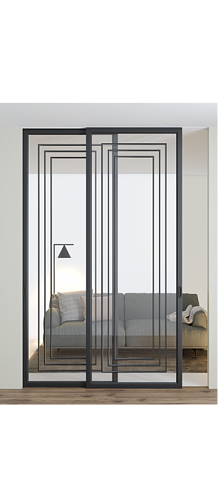 Двері  Dooris Glass Sliding DGS 7 розсувні перегородки скло (подвійні)