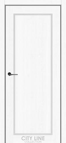 Дверне полотно INDIGO City Line (800 х 2000, Дуб Білий, Сатин білий)