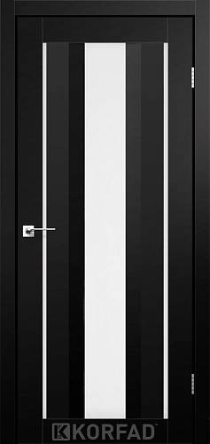 Двері Korfad Aliano AL-02 Super Pet чорні 700*2000 сатин білий