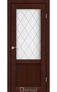 Дверь межкомнатная Darumi Galant-01 Венге панга (800*2000) стекло сатин + ромб графит D1