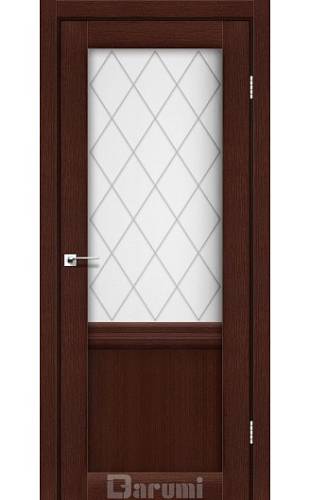 Дверь межкомнатная Darumi Galant-01 Венге панга (800*2000) стекло сатин + ромб графит D1