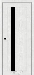 Дверне полотно City Line BLANKET Рустік Авіньйон Білий/Рустік Авіньйон Сірий  Чорне скло (800*2000)