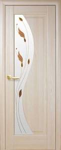 Дверне полотно Новий стиль левая Эскада ясень (600*2000) ПВХ De Luxe стекло с рис. Р1