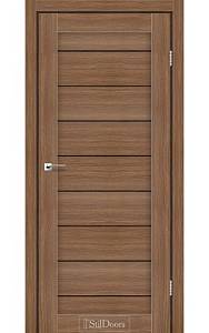 Дверне полотно TANZANIA StilDoors Итальянский орех (800*2000) ПВХ, стекло черное