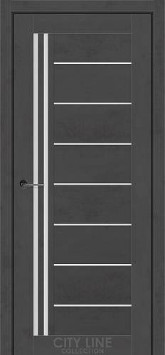 Дверне полотно COLORADO City Line (700 х 2000, Хромікс Антрацит, Сатин білий)