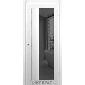Двери Korfad Aliano AL-06 Super Pet аляска 800*2000 зеркало графит двухстороннее