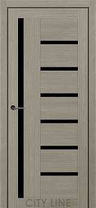 Дверне полотно AMADEA City Line Express (700 х 2000, Котон Беж, Чорне скло)